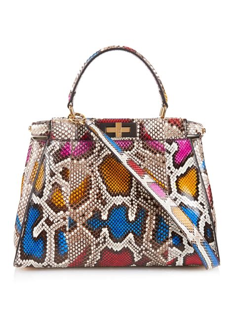 fendi peekaboo animal print|fendi peekaboo snakeskin.